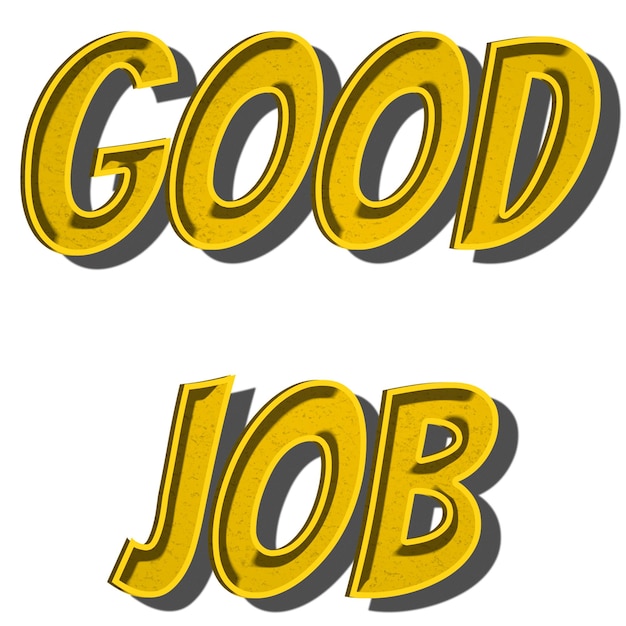 Gute Arbeit png Retro-Typographie