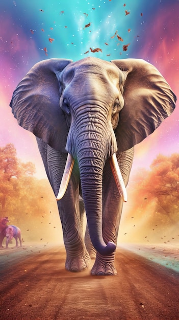 Gute mythische männliche Elefantenplakat-Designkunst