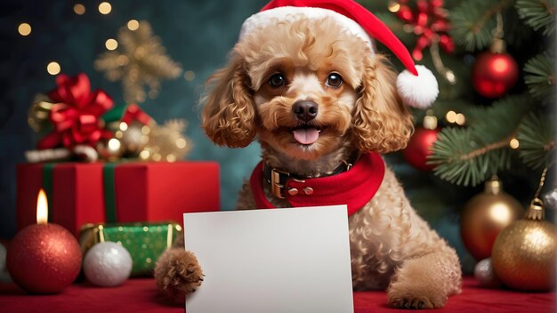 Guter Hund Guter Pudel Text Logo-Mockup Dezember Weihnachtsmockup