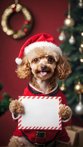 Guter Hund Guter Pudel Text Logo-Mockup Dezember Weihnachtsmockup