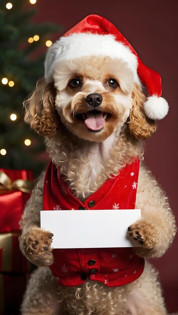 Guter Hund Guter Pudel Text Logo-Mockup Dezember Weihnachtsmockup
