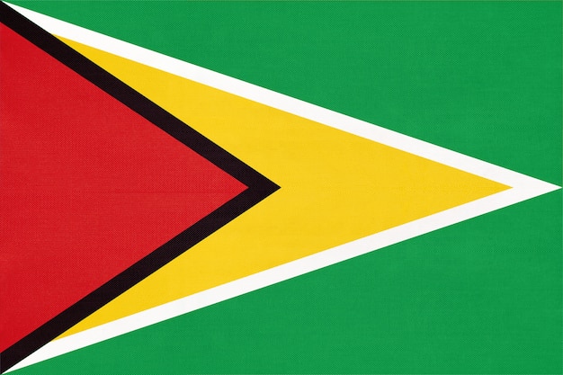 Guyana National Stoff Flagge