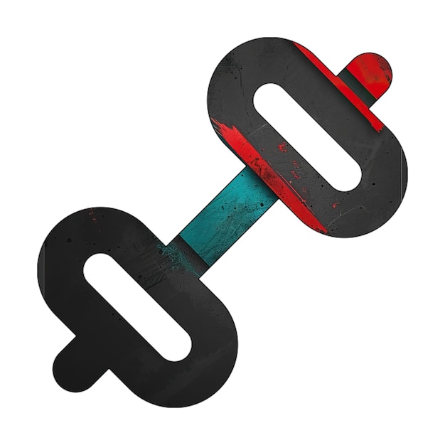 Foto gym-symbol diagonal schwarz grün rot