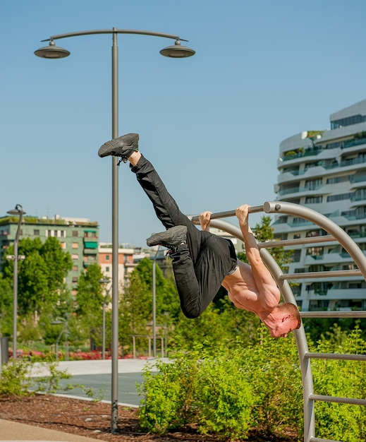 Foto gymnastik im freien