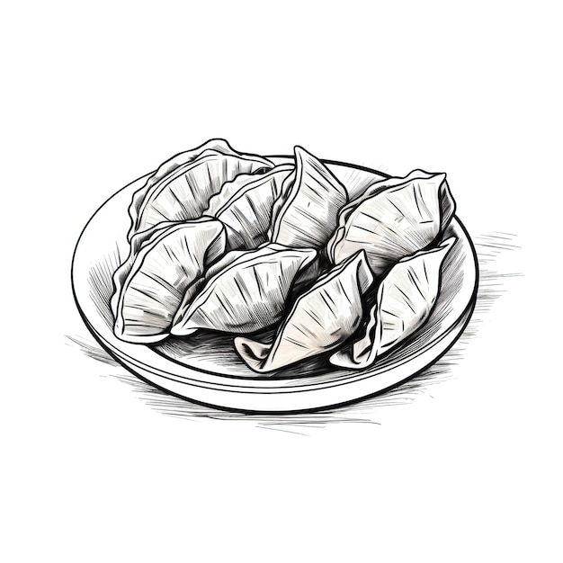 Gyoza japonés ai generado