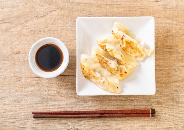 Gyoza japonês ou lanche de bolinhos