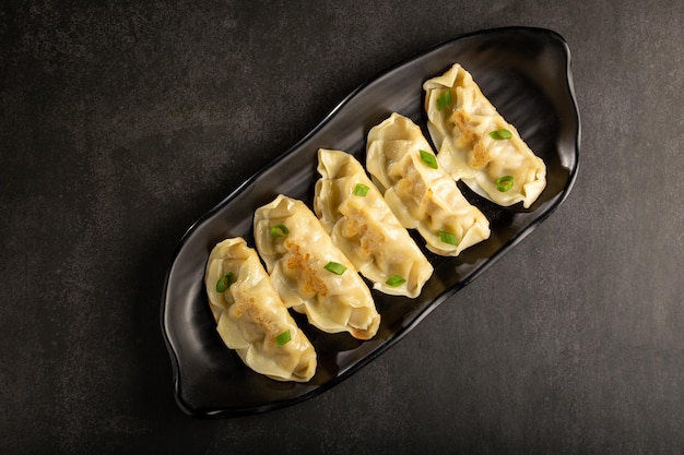 Gyoza o Jiaozi Comida tradicional china y japonesa