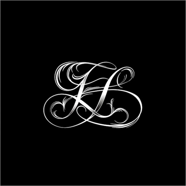 H mit Signatur-Logo-Design-Stil mit H-Form in kreatives Ideenkonzept Einfaches Minimalbuchstaben