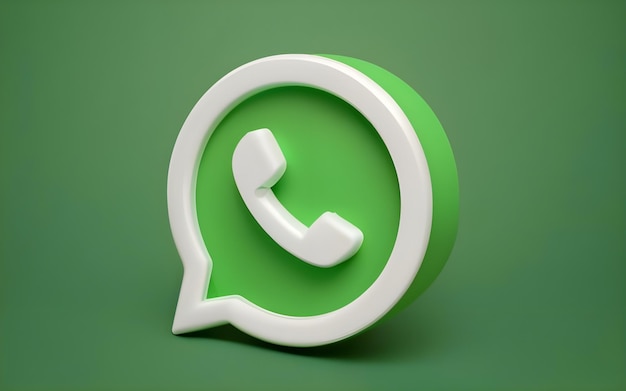 Se ha generado un icono de WhatsApp en 3D