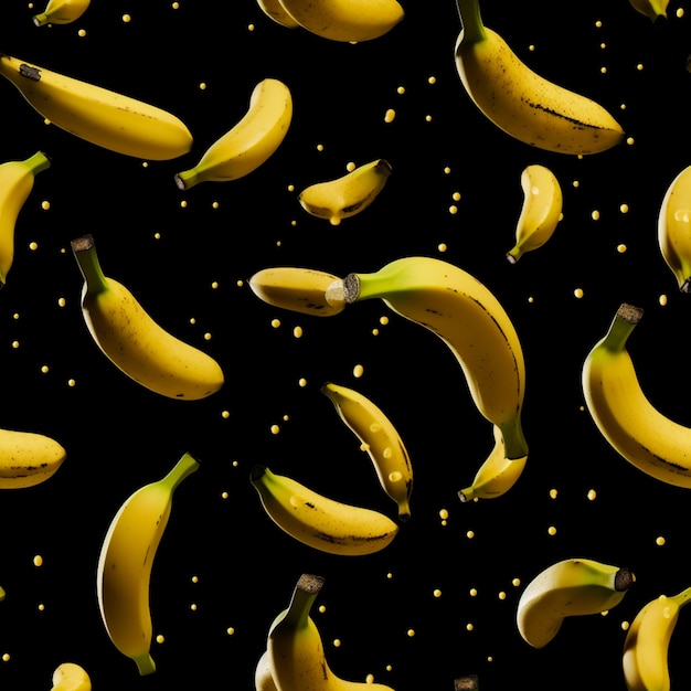 há muitas bananas voando no ar gerador de IA