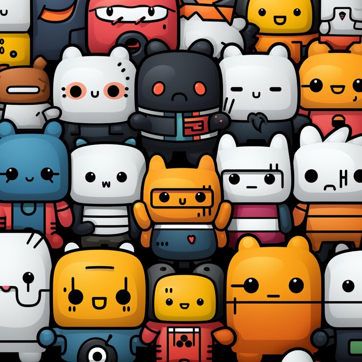 Foto há muitos gatos de cores diferentes e gatos todos juntos generativos ai
