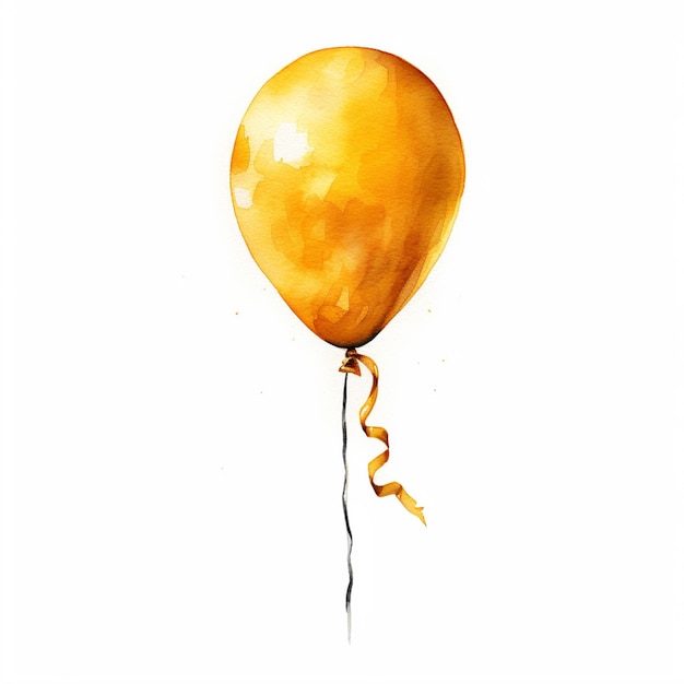 Há um balão amarelo com uma fita generativa ai