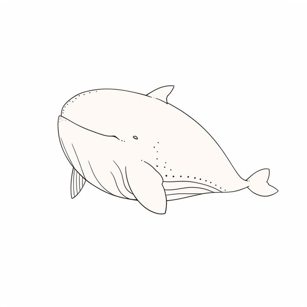 há um desenho de uma baleia que está estabelecendo IA generativa