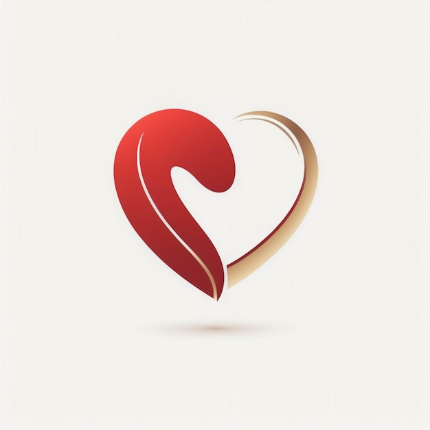Há um logotipo em forma de coração vermelho com uma cabeça de cavalo generativa ai