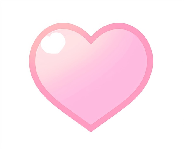 Há um objeto em forma de coração com um fundo rosa generativo ai