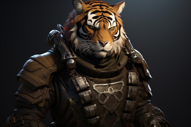 Há um tigre num fato espacial com um capacete na IA generativa.