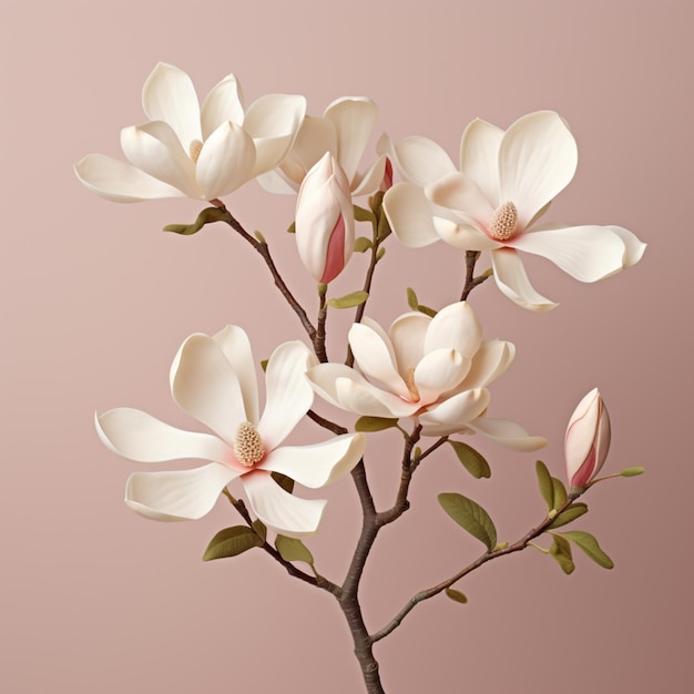 há um vaso com uma flor branca em uma mesa generativa ai