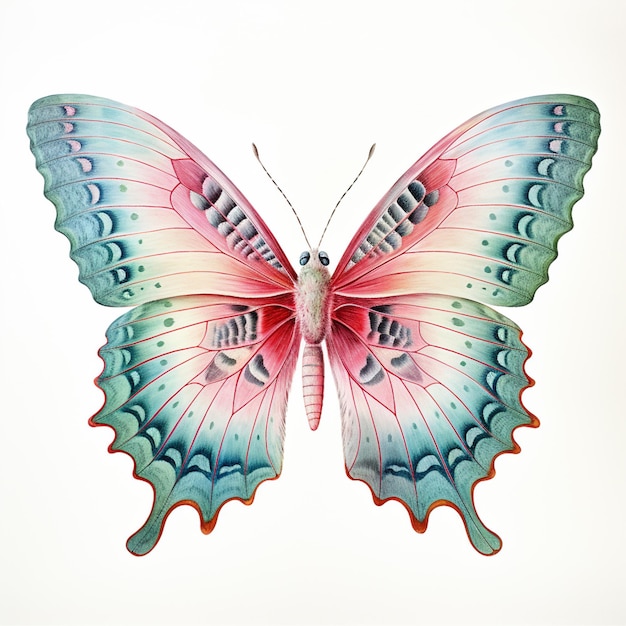 há uma borboleta que é pintada com muitas cores generativa ai