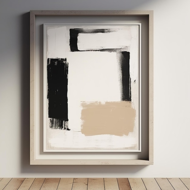 Foto há uma imagem de uma pintura pendurada em uma parede generativa ai