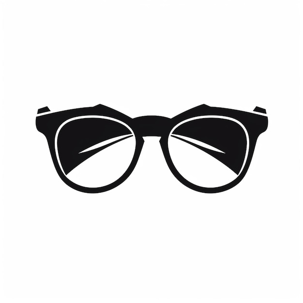Há uma imagem em preto e branco de um par de óculos generativos ai