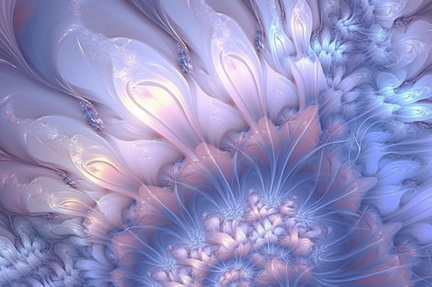 Há uma imagem gerada por computador de uma flor com muitas pétalas generative ai