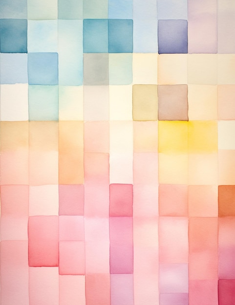 Há uma pintura de um padrão colorido de quadrados generativo ai