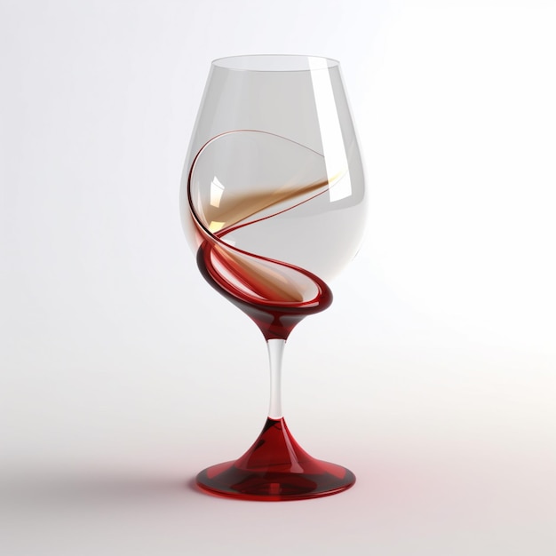 Foto há uma taça de vinho com um líquido vermelho dentro da ai generativa