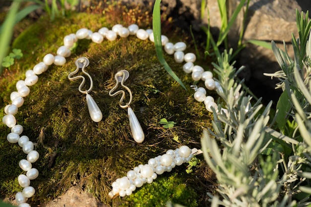 Haarperlen Clip Halskette Ohrringe Haarnadeln mit Perlen Haarschmuck mit Perlen Dekorationsperlen