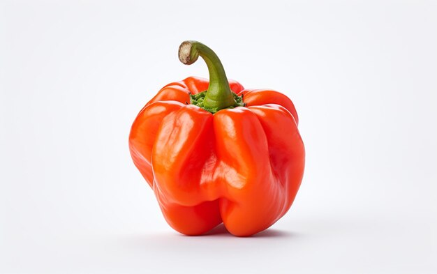 Foto habanero picante em branco