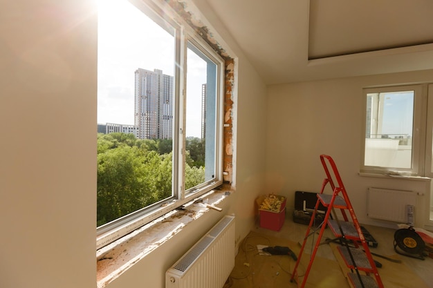 Habe gerade ein neues Fenster ohne Schaum eingebaut