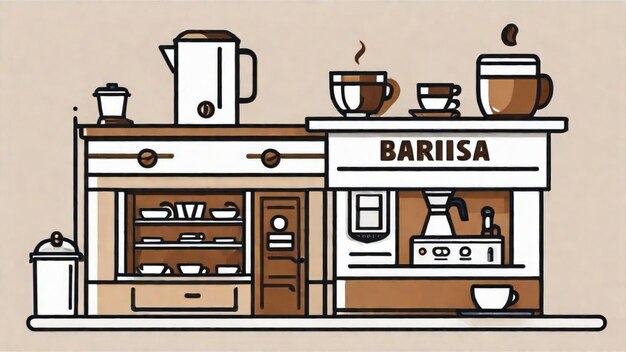 Foto habilidades de barista de café