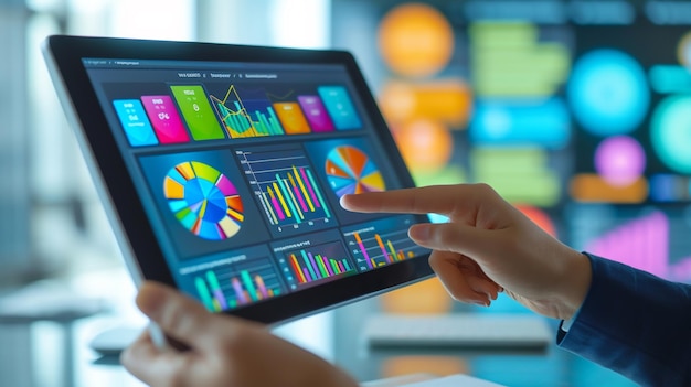 Foto habilidades de análise de negócios tecnologias e práticas para reexaminar e pesquisar laptop informação on-line crescimento gráfico reunião tendências de mercado empresa social