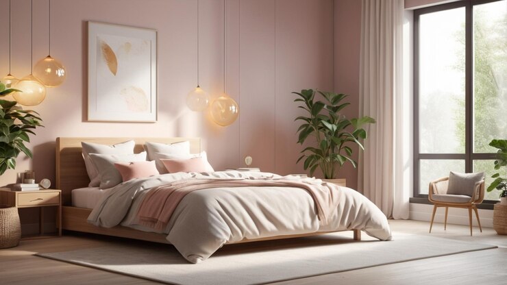 Habitación acogedora con iluminación suave