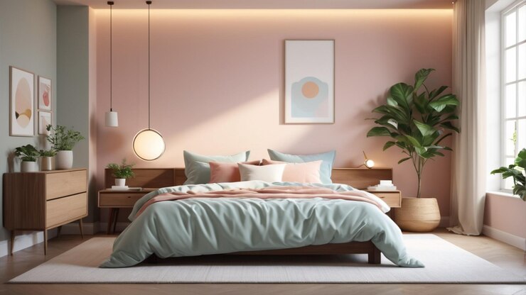 Habitación acogedora con iluminación suave