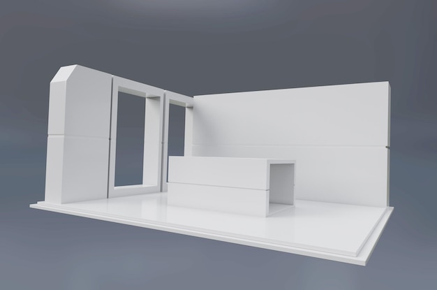Una habitación blanca con un escritorio y una ventana que dice 'la oficina'