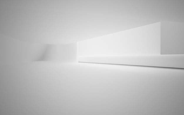 Una habitación blanca con una pared blanca y una pared blanca.
