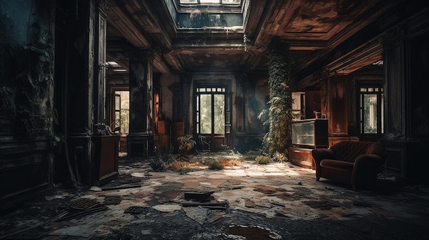 Una habitación en la casa abandonada