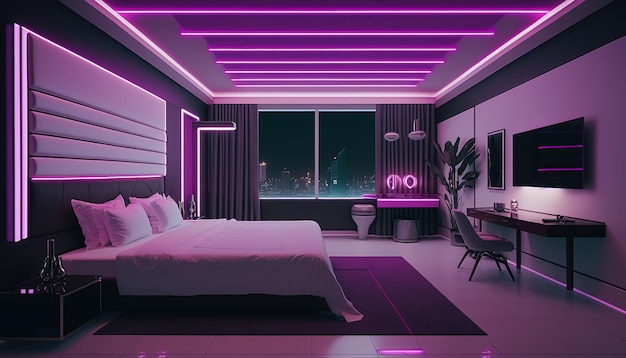 Una habitación con un estilo modernoIA generativa