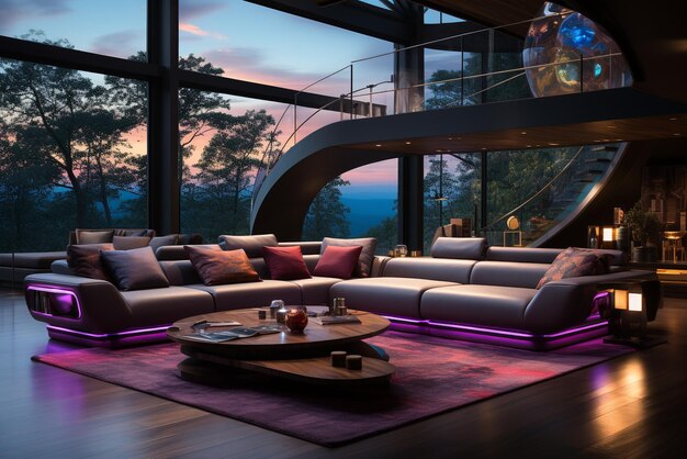 Habitación futurista