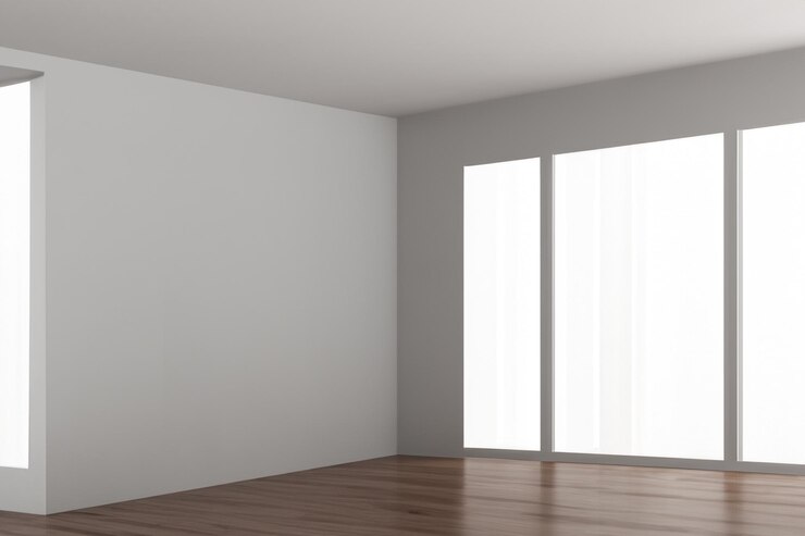 una habitación con una gran ventana que tiene una ventana grande que tiene una grande ventana que está abierta hacia el exterior