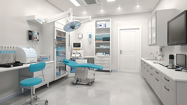 una habitación de hospital con un equipo médico y un equipo médico