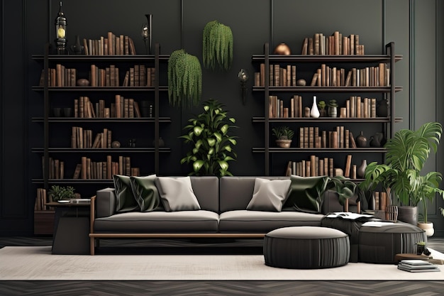 Foto habitación con libros