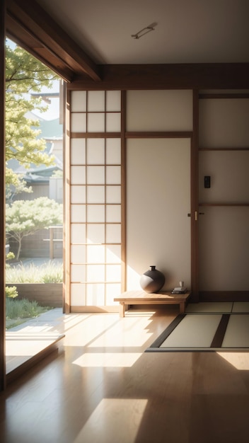 Habitación minimalista de Japón