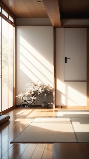 Habitación minimalista de Japón