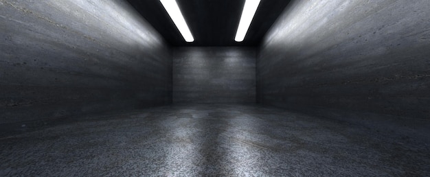 Foto habitación oscura de hormigón con fondo de luz de fondo blanco