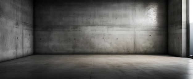 Una habitación oscura con una luz en la pared.