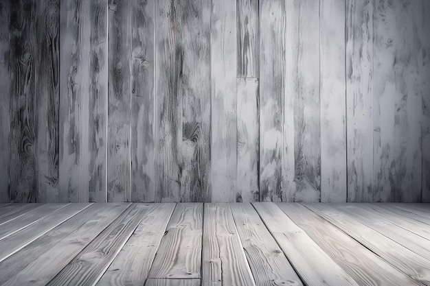 Una habitación con una pared blanca y un suelo de madera.