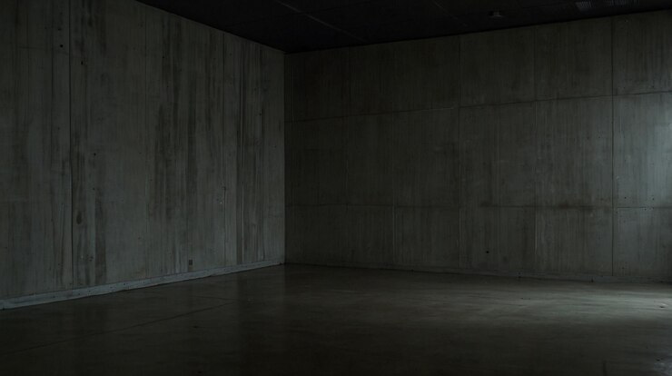 una habitación con una pared que tiene una luz