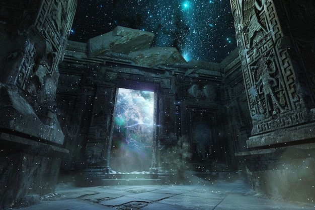 una habitación con una puerta que dice estrella en la pared