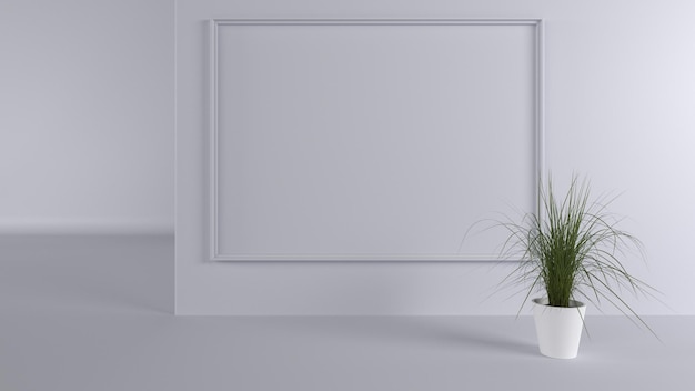 Habitación vacía contemporánea 3D